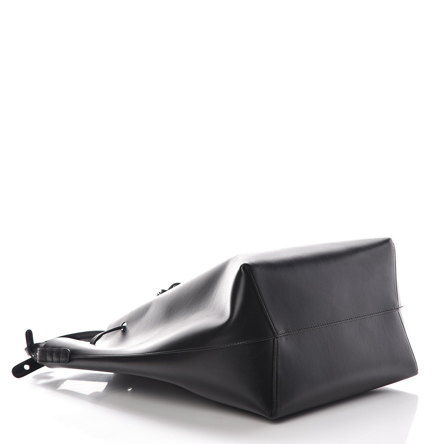 Mansur Gavriel Vegetable Tanned Calfskin Bucket Bag Black Flamma 5 of 9