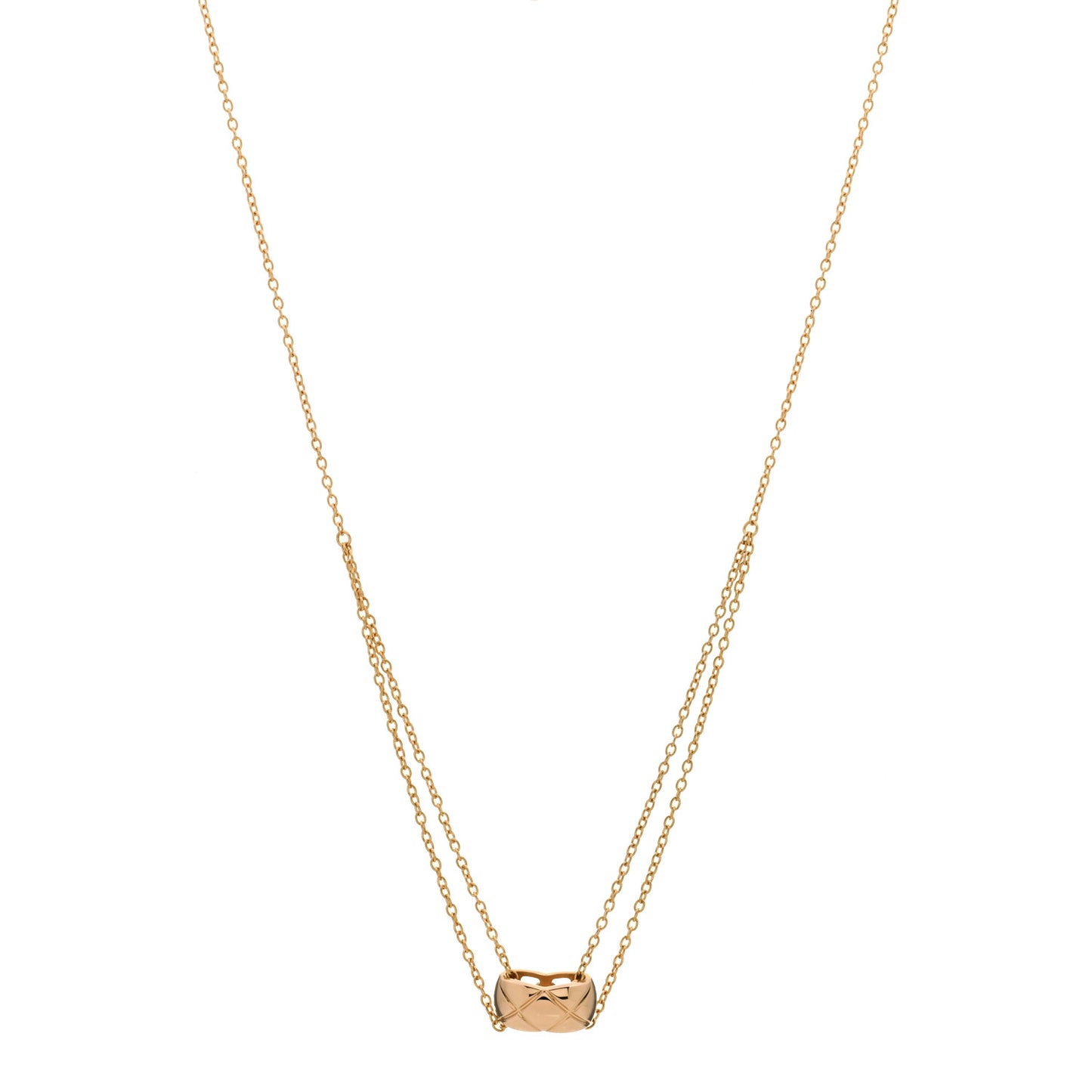 18K Beige Gold Coco Crush Pendant Necklace