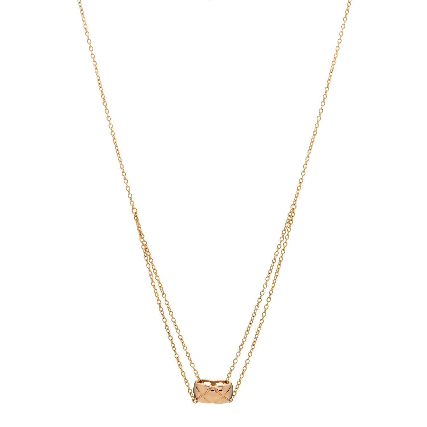 Chanel 18K Beige Gold Coco Crush Pendant Necklace 1 of 3
