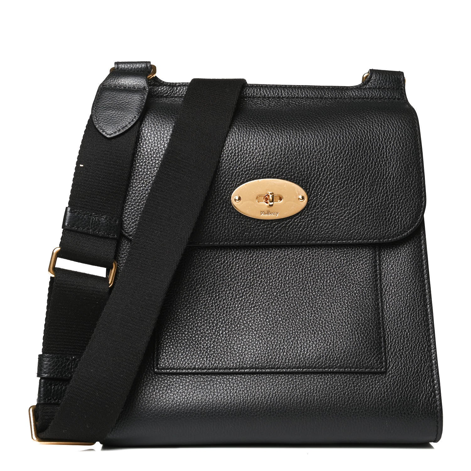 Mulberry Natural Grain Calfskin Antony Messenger Crossbody Black 1 of 12