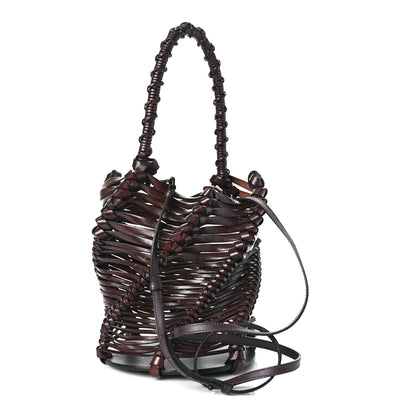 Loewe Calfskin Woven Espiral Bucket Chestnut 3 of 11