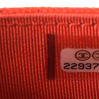 Chanel Caviar Quilted Flap Card Holder Dark Red 6 of 11
