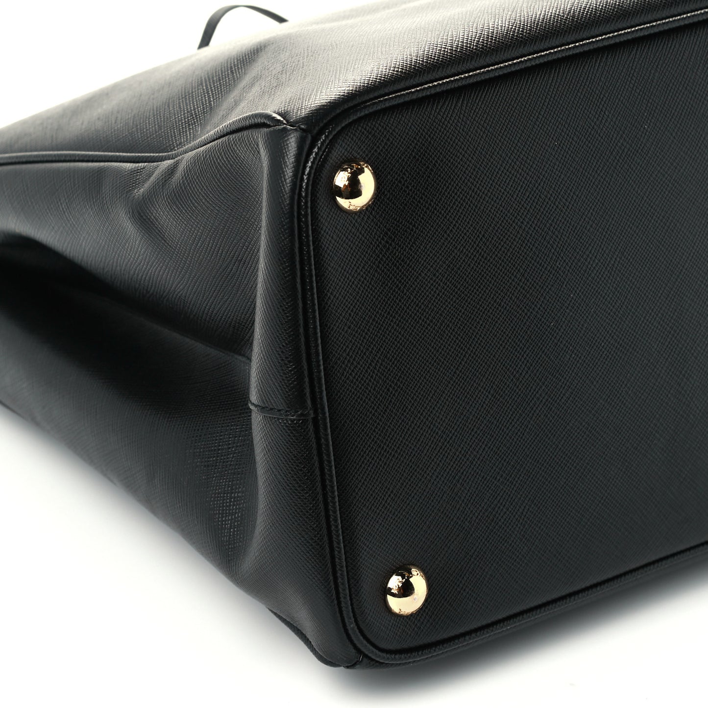 Saffiano Large Galleria Double Zip Tote Black