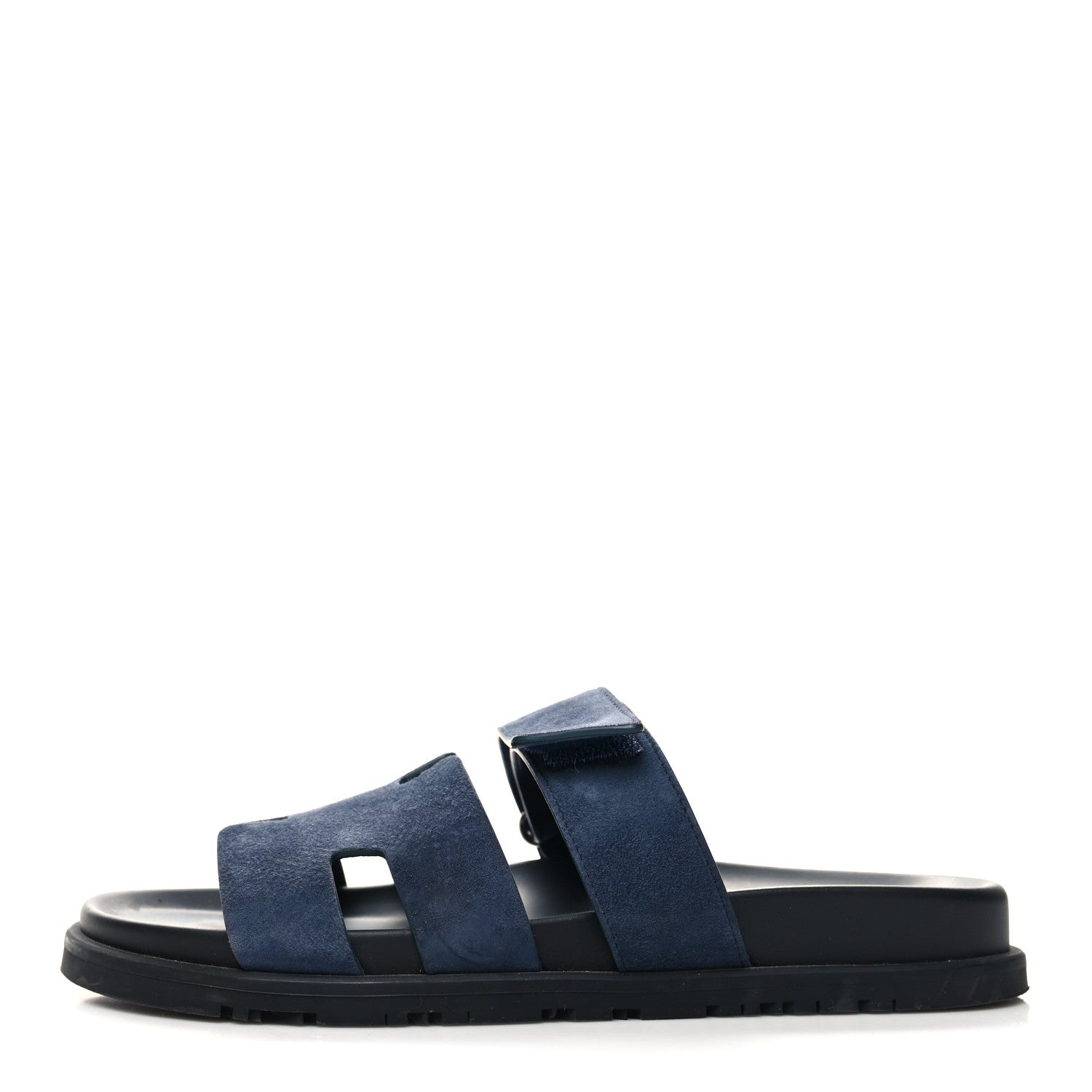Hermes Suede Goatskin Womens Chypre Sandals 40 Bleu Celeste 1 of 9