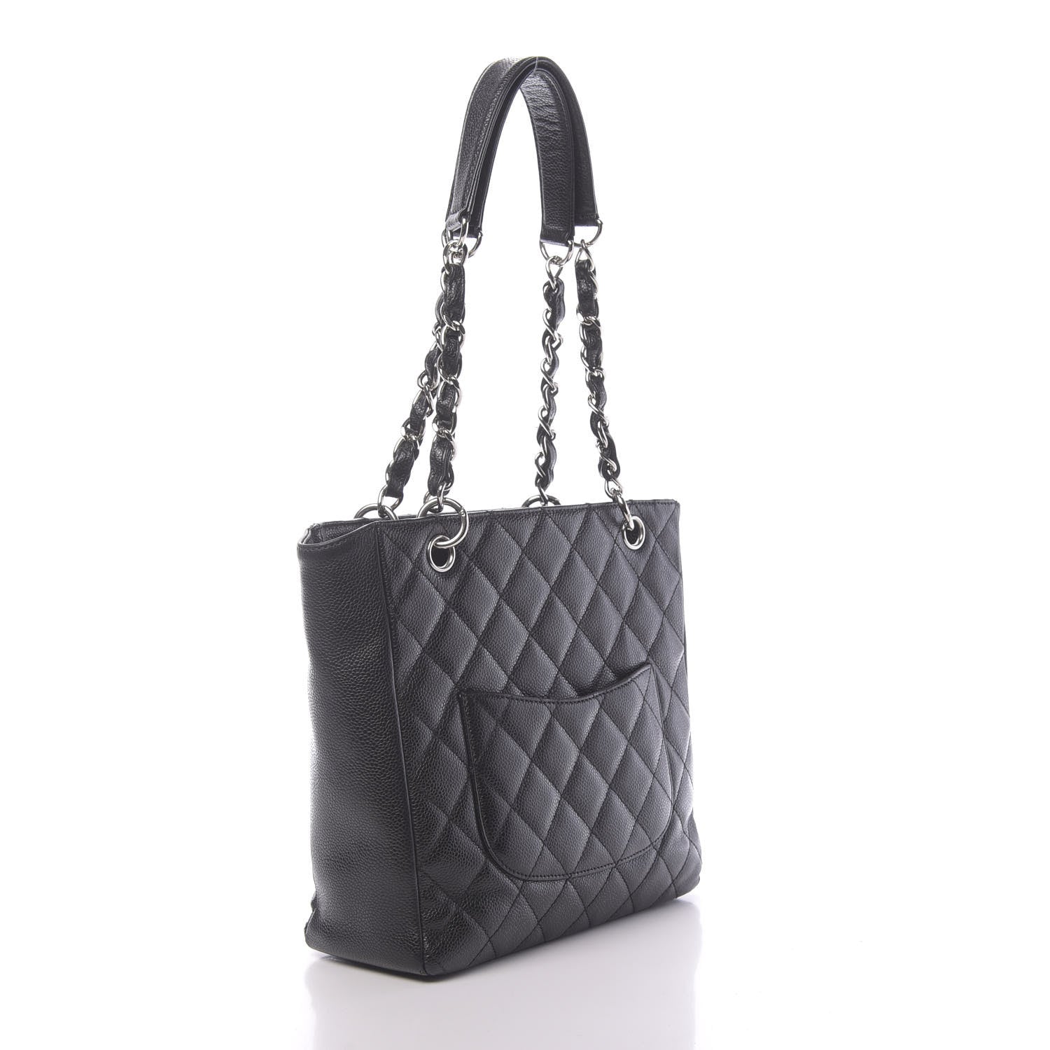 Chanel Caviar Quilted Petit Shopping Tote PST Black 3 of 10