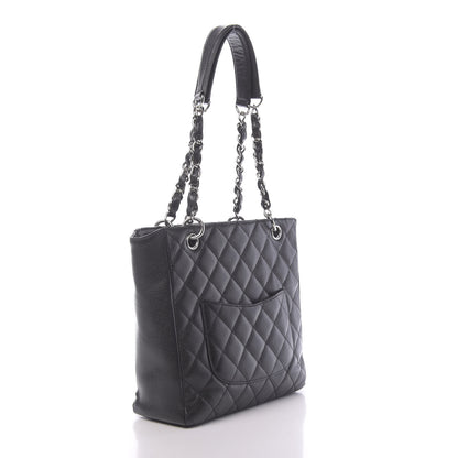 Chanel Caviar Quilted Petit Shopping Tote PST Black 3 of 10