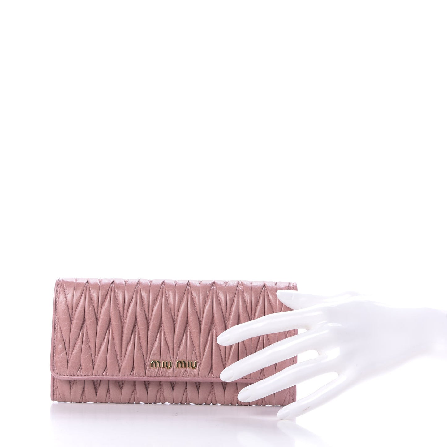 Nappa Matelasse Flap Wallet Rosa