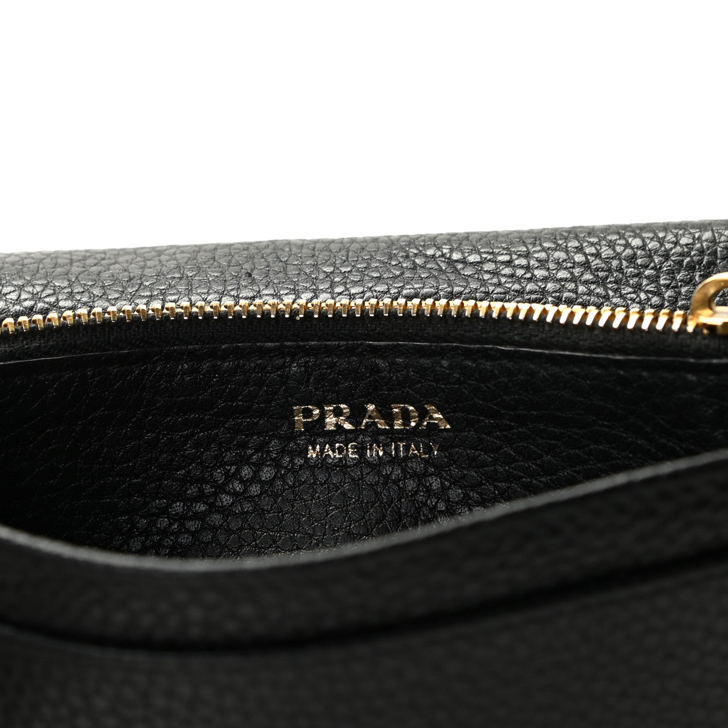 Prada Vitello Grain Wristlet Wallet Black 6 of 8