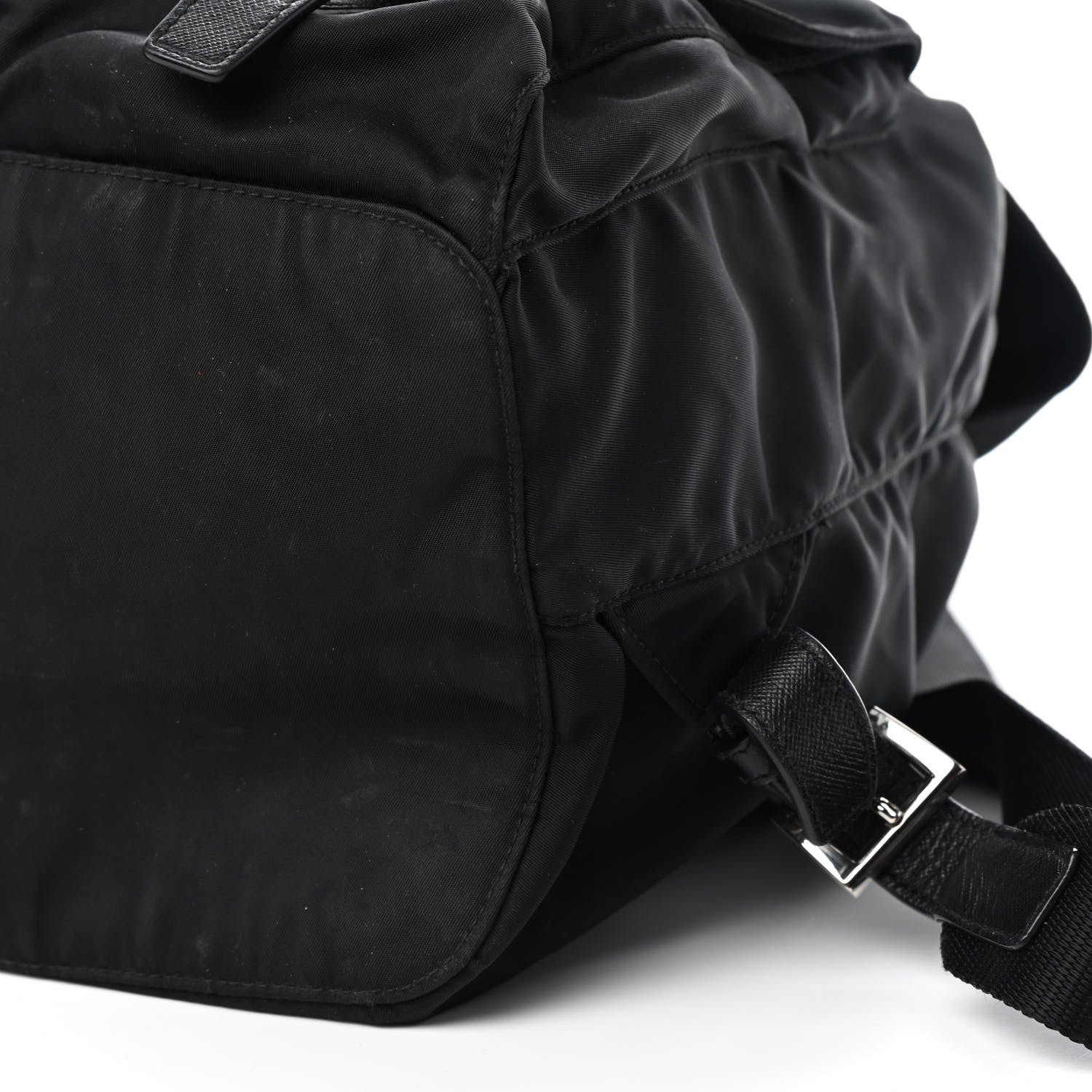 Prada Tessuto Nylon Saffiano Medium Backpack Black 8 of 8