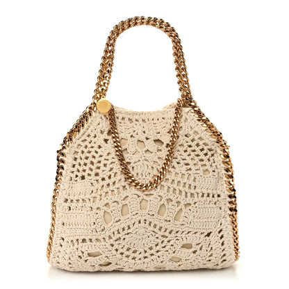 Stella McCartney Cotton Crochet Falabella Ajouree Tote Bag White 1 of 9