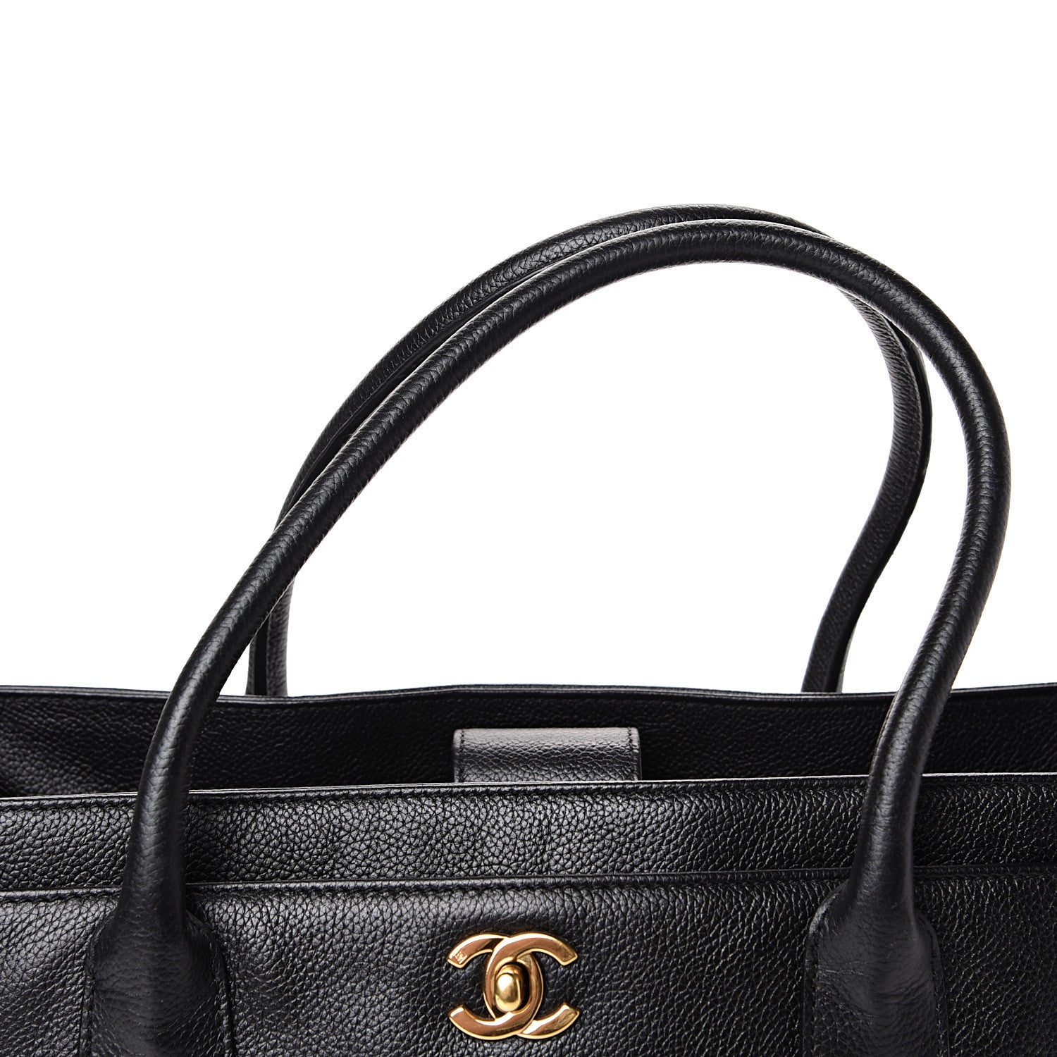Chanel Calfskin Cerf Executive Shopper Tote Black 10 of 13