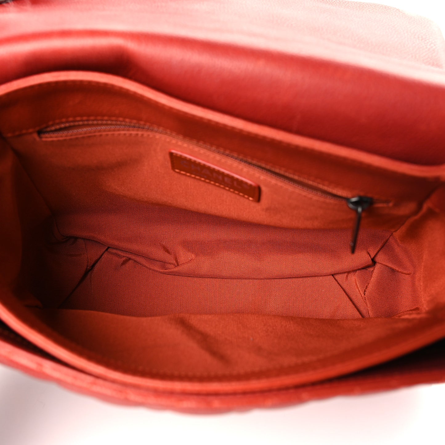 Caviar Quilted Medium Rock In Rome Single Flap Red