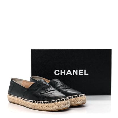 Chanel Lambskin CC Espadrilles 37 Black 12 of 12
