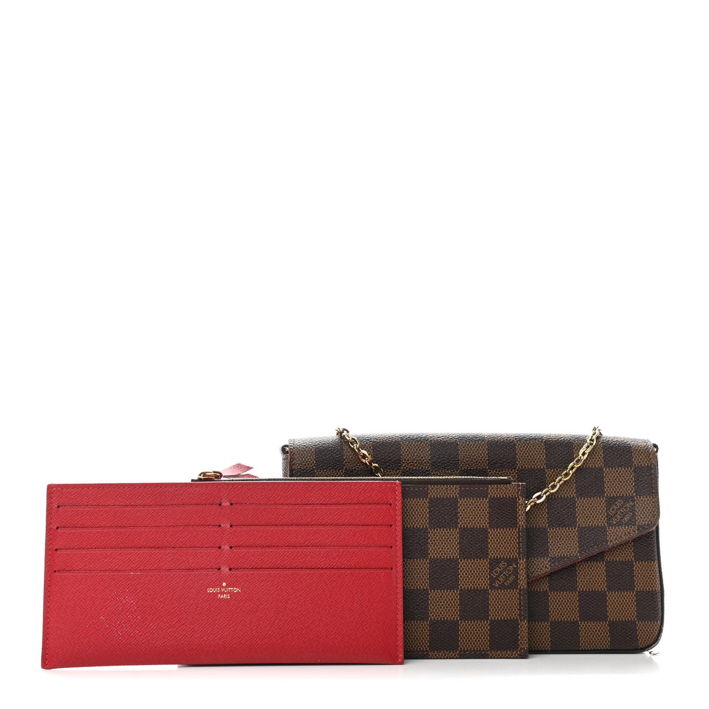 Damier Ebene Pochette Felicie Chain Wallet