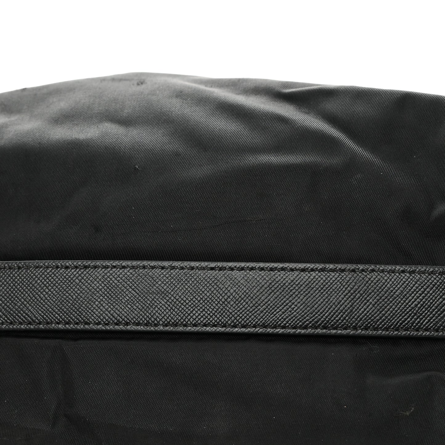 Tessuto Nylon Saffiano Sacca Shoulder Bag Black