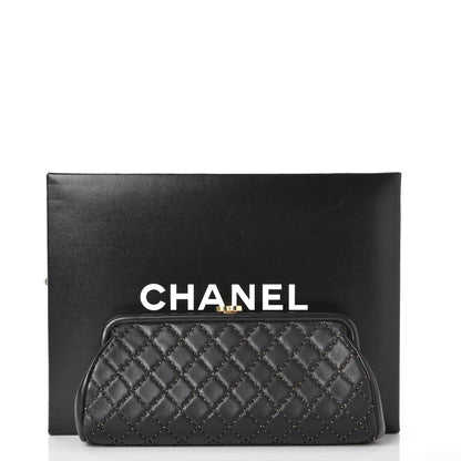 Chanel Lambskin Stitched Timeless Clutch Black 17 of 17