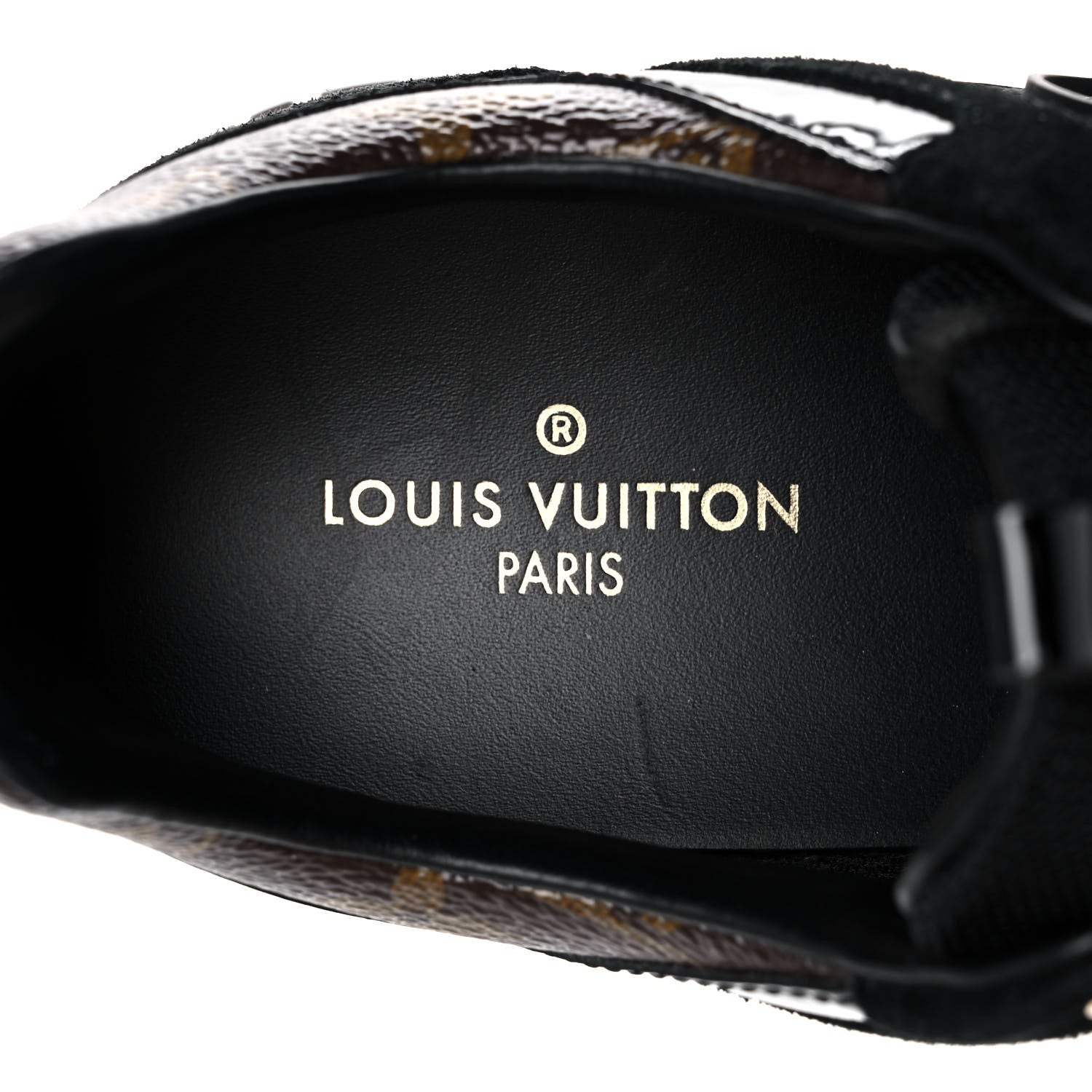 Louis Vuitton Suede Monogram Run Away Sneakers 36 Black 7 of 9