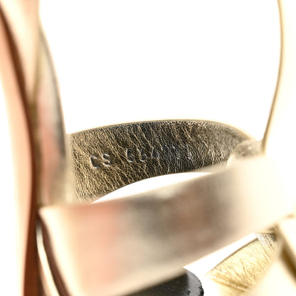 Saint Laurent Metallic Calfskin Tribute 105 Platform Sandals 39.5 Gold 8 of 8