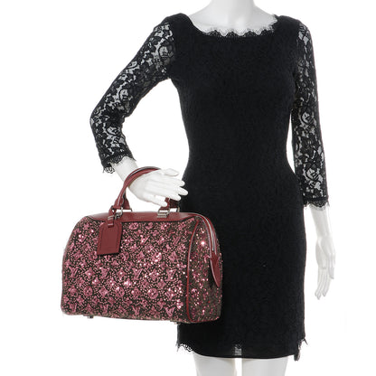 Louis Vuitton Sequin Monogram Sunshine Express Speedy Burgundy 2 of 8