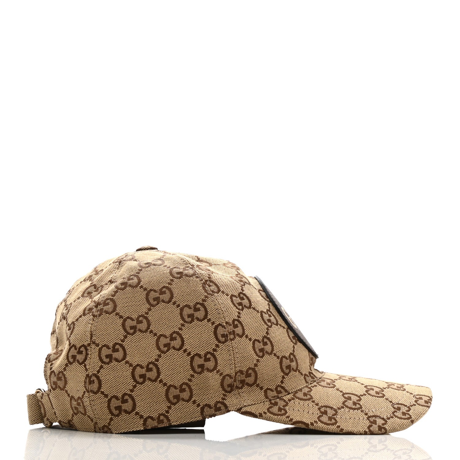 Gucci Monogram Textured Dollar Calfskin Zeno Baseball Hat S Beige 5 of 10