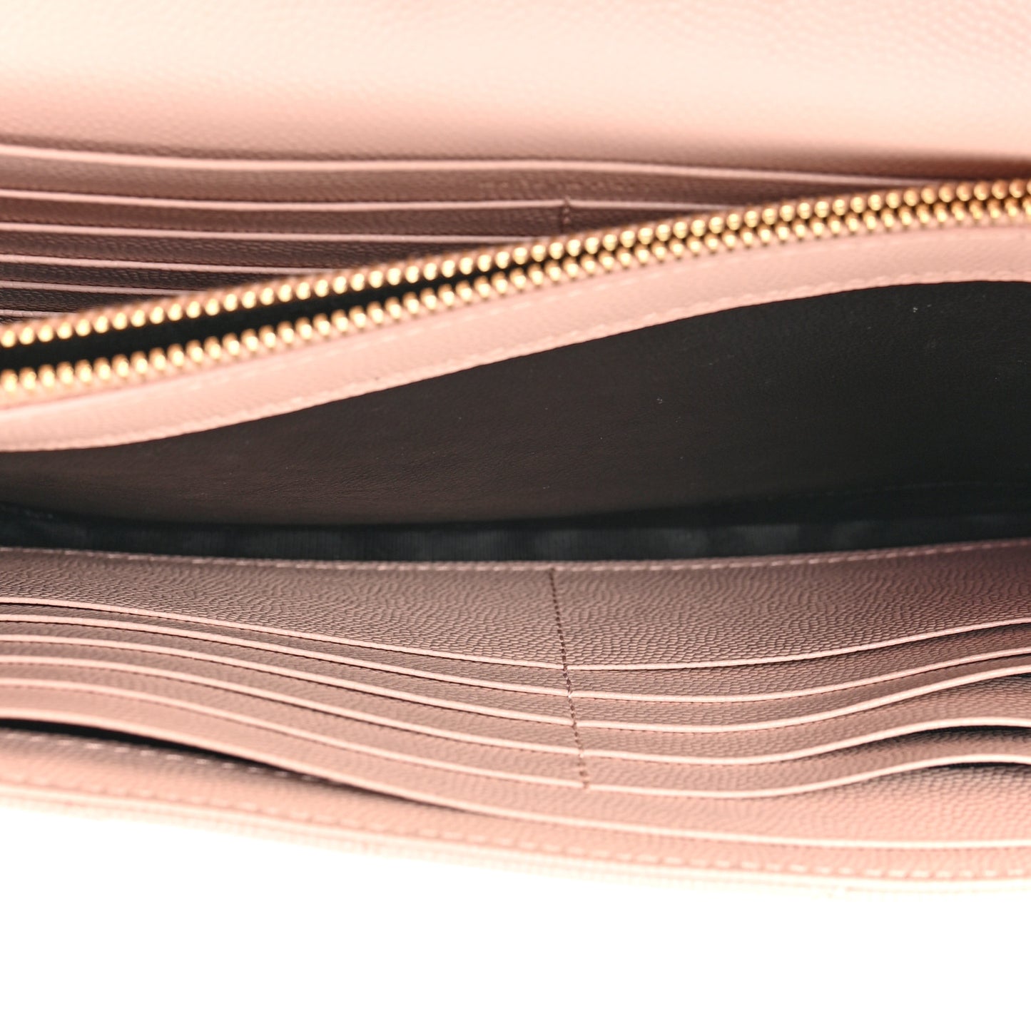 Grain De Poudre Matelasse Chevron Monogram Chain Wallet Pale Pink