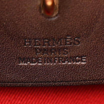 Hermes Military Toile Vache Hunter Herbag Zip Retourne 31 PM Rouge Piment Orange 7 of 14