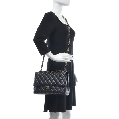 Chanel Caviar Quilted Jumbo Double Flap Black 2 of 11