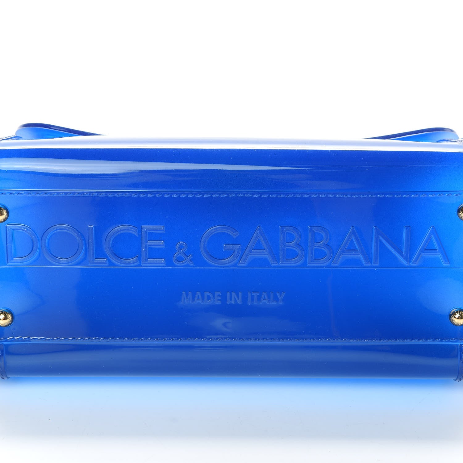 Dolce & Gabbana Rubber Semi Transparent Miss Sicily Satchel Blue 7 of 11