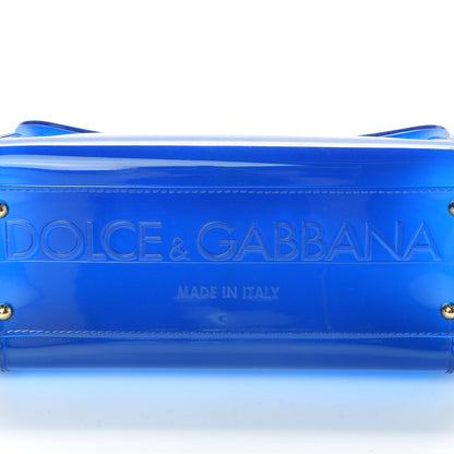 Dolce & Gabbana Rubber Semi Transparent Miss Sicily Satchel Blue 7 of 11