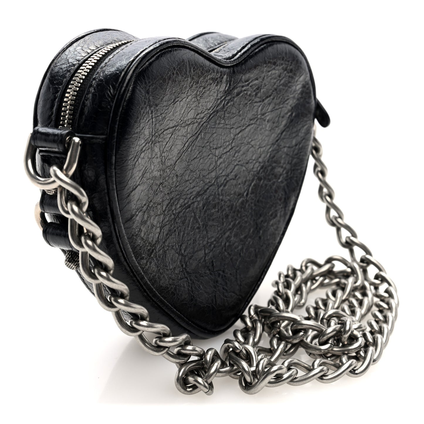 Agneau Arena Mini Le Cagole Heart Bag Black