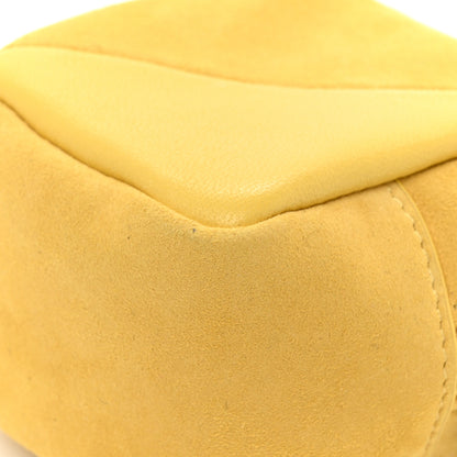 Saint Laurent Suede Lambskin Jaime Cube Charm Keychain Sunflower 12 of 14