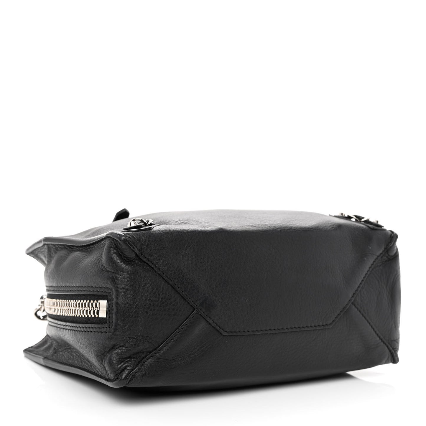 Calfskin Papier Mini A4 Zip Around Tote Black