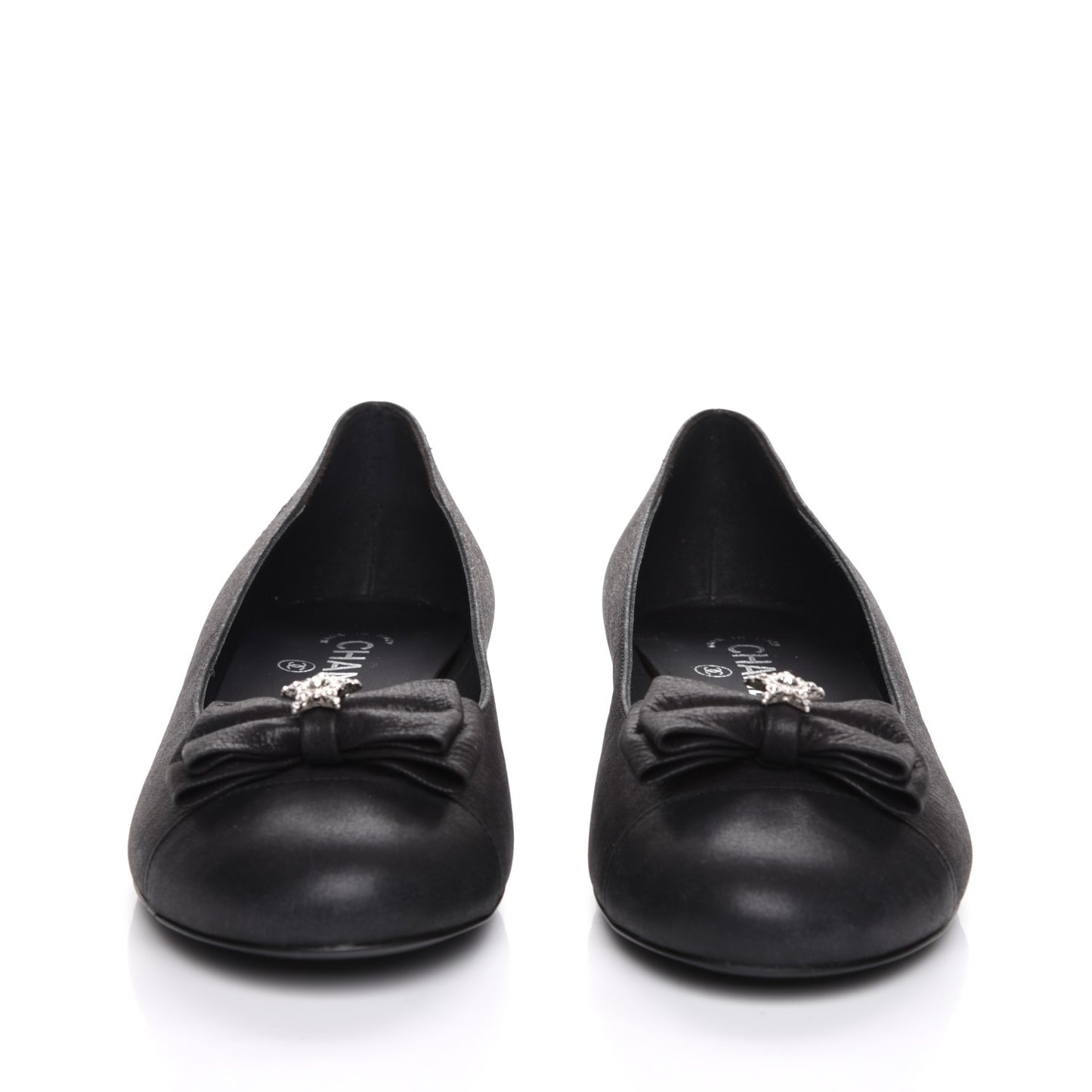 Buffalo Glitter Bow Ballerina Flats 38.5 Black
