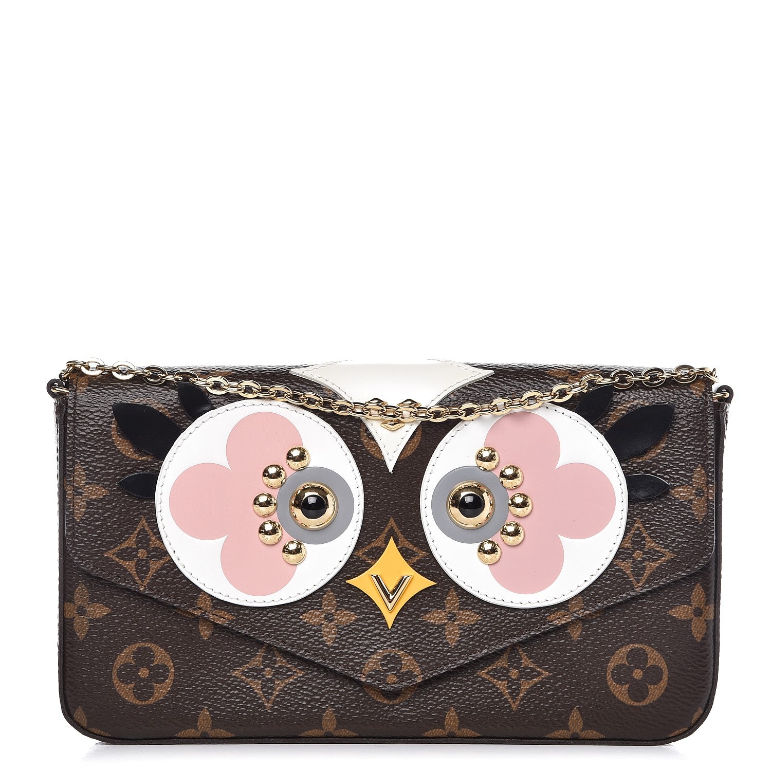 Louis Vuitton Monogram Lovely Birds Pochette Felicie Chain Wallet 2 of 13