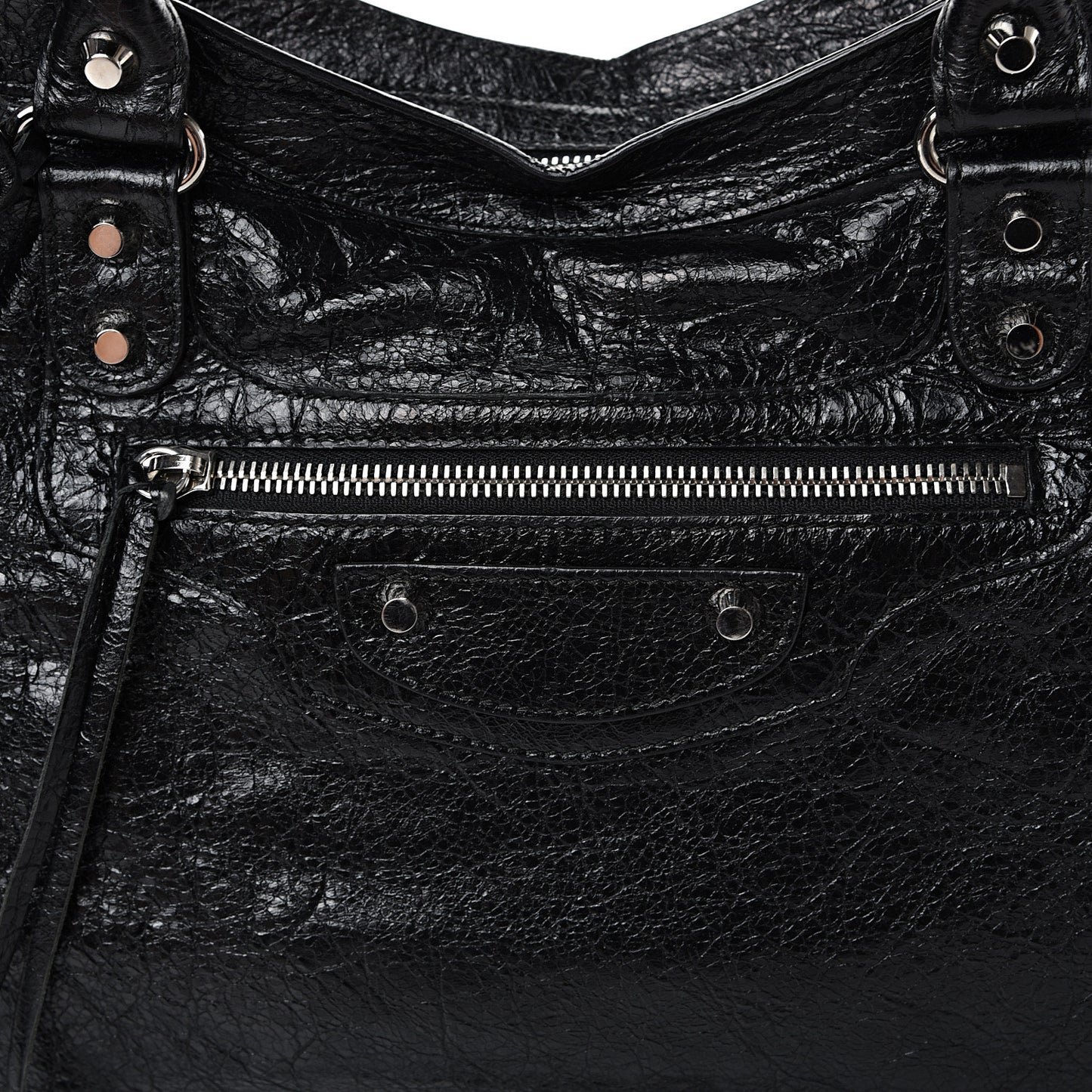 Agneau Classic Silver Hardware City Black
