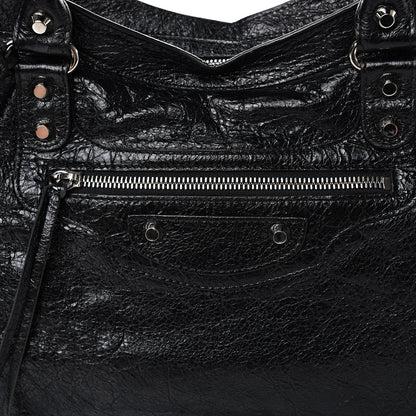 Balenciaga Agneau Classic Silver Hardware City Black 7 of 10