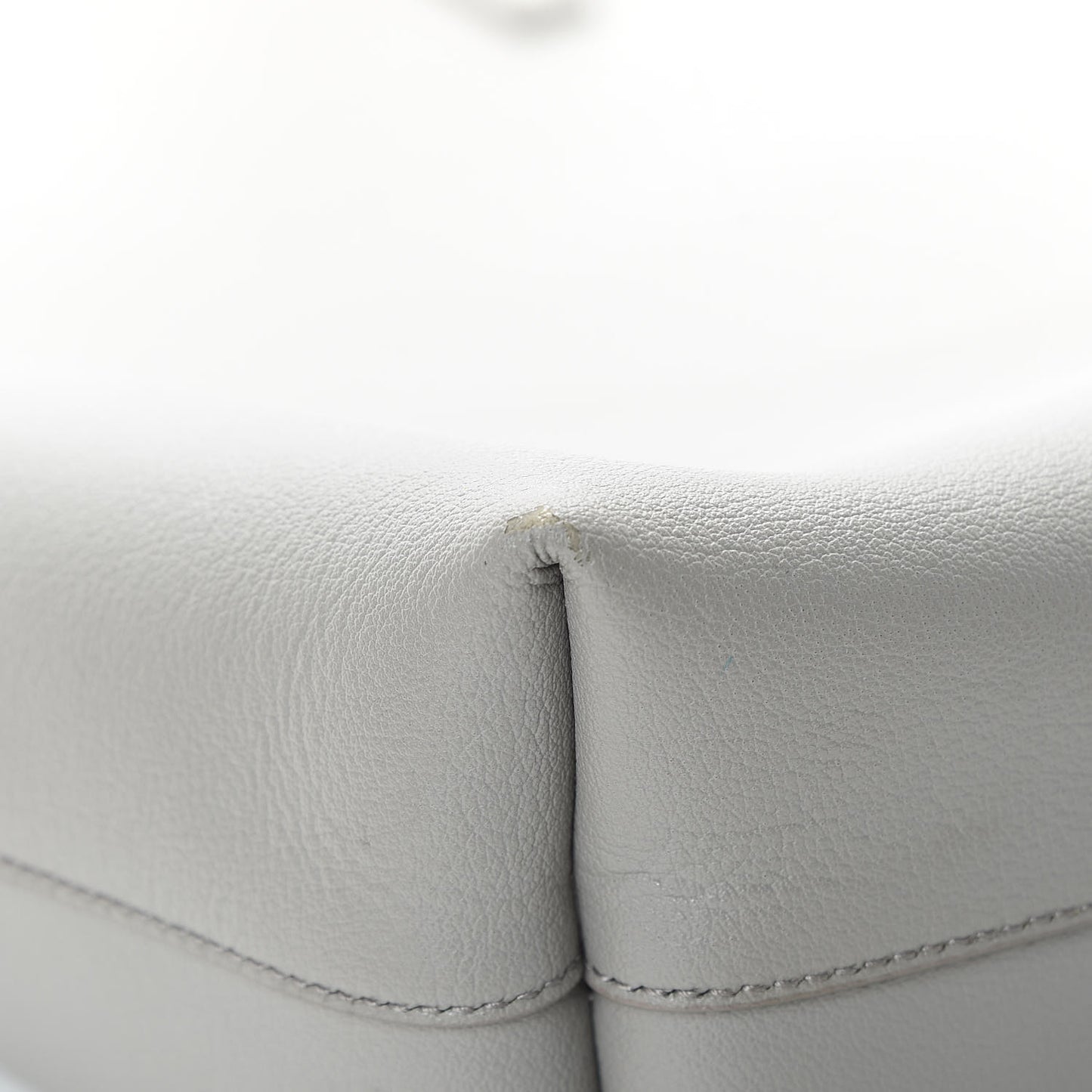 Calfskin Medium Shopping Tote Light Gray