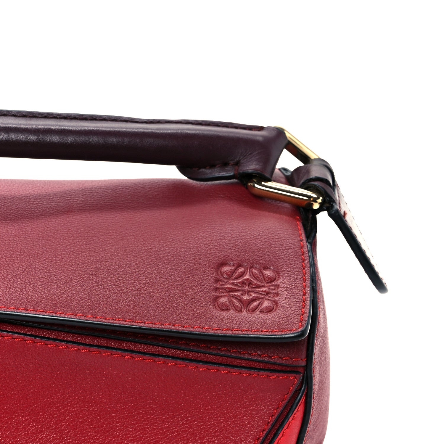 Loewe Calfskin Colorblock Small Puzzle Bag Red 14 of 21
