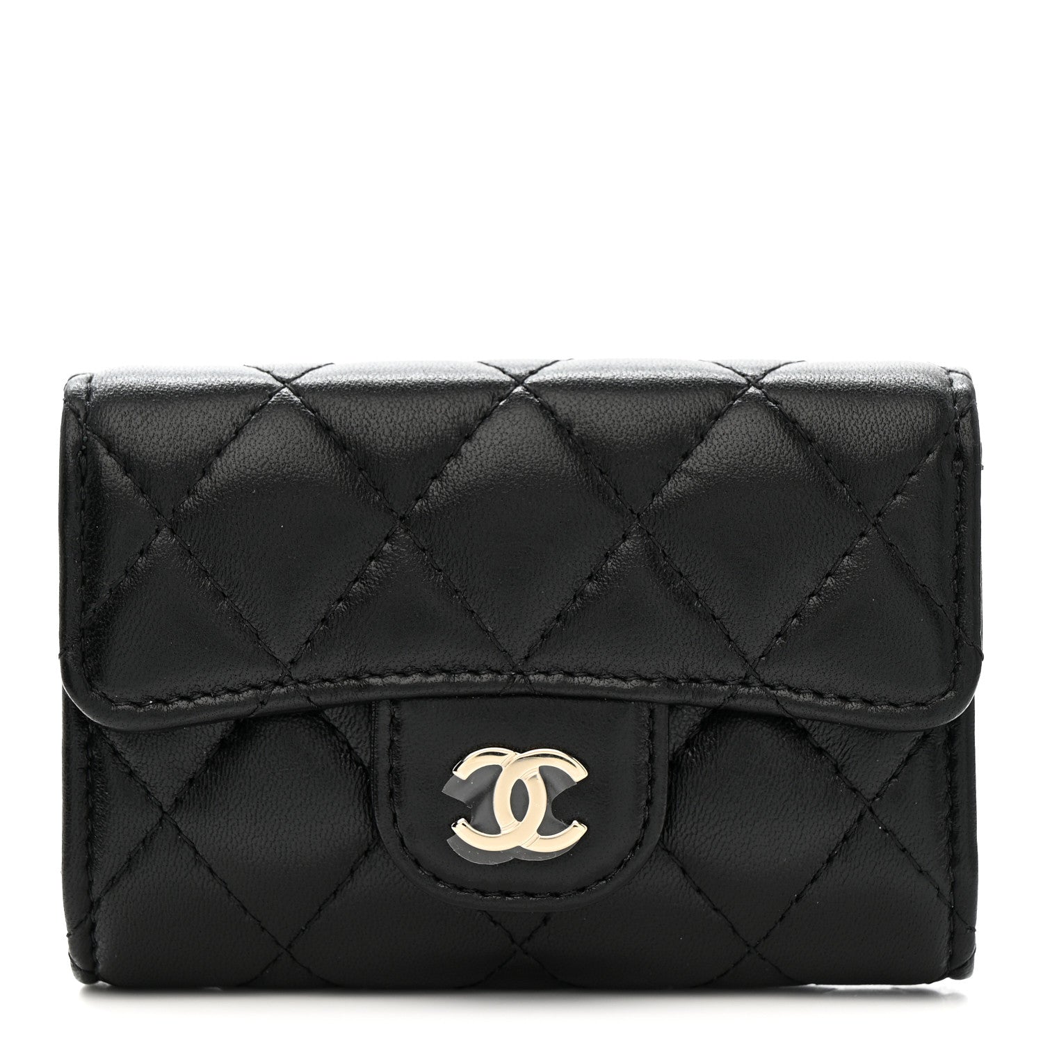 Chanel Lambskin Quilted 4 Key Holder Black 1 of 9