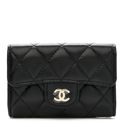 Chanel Lambskin Quilted 4 Key Holder Black 1 of 9