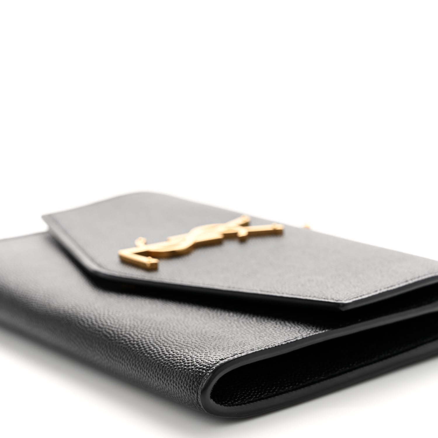 Saint Laurent Grain de Poudre Uptown Chain Wallet Black 10 of 10