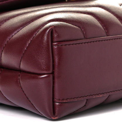 Saint Laurent Calfskin Y Quilted Monogram Toy Loulou Monogram Crossbody Bag Rouge Legion 8 of 9