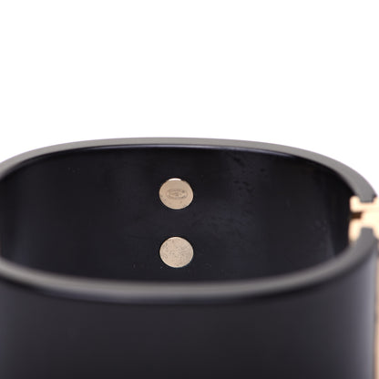 Chanel Resin Gripoix CC Cuff Black 4 of 13