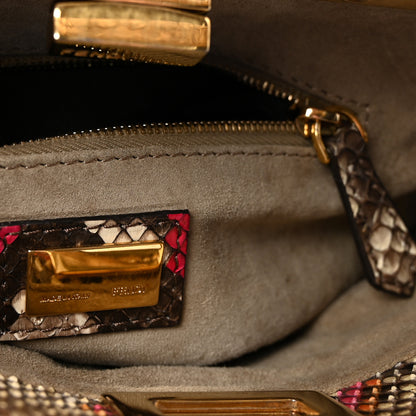 Fendi Snakeskin Mini Peekaboo Iconic Satchel Daisy Roccia 6 of 9