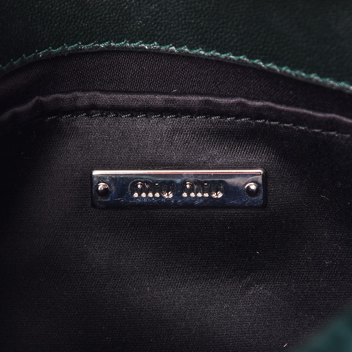 Velluto Matelasse Chain Shoulder Bag Smeraldo