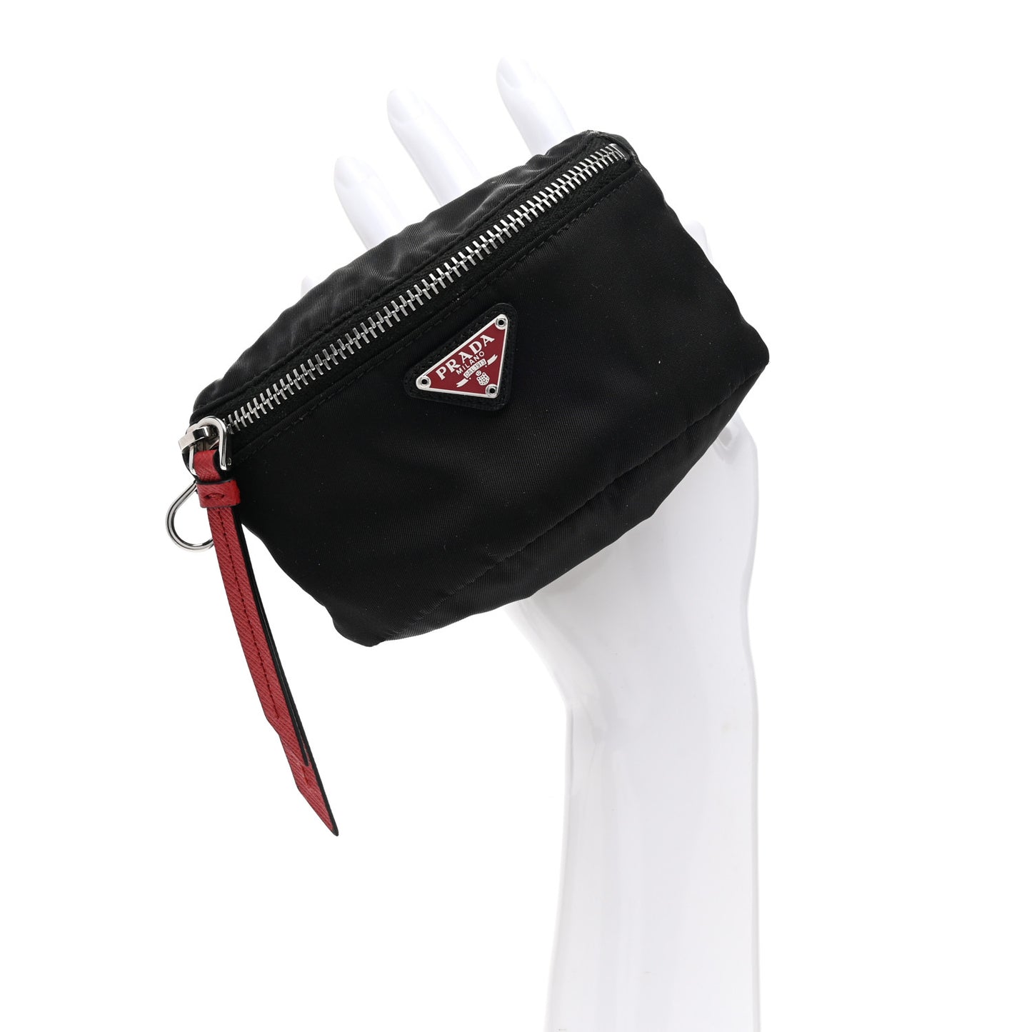 Tessuto Nylon Pouch Black Fiery Red