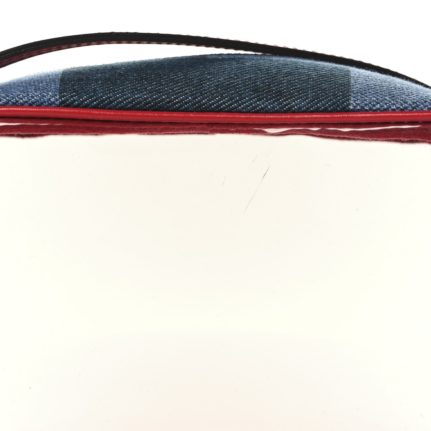 Louis Vuitton Denim Damier Monogram Patchwork PVC Beach Pouch Blue Rouge 7 of 9