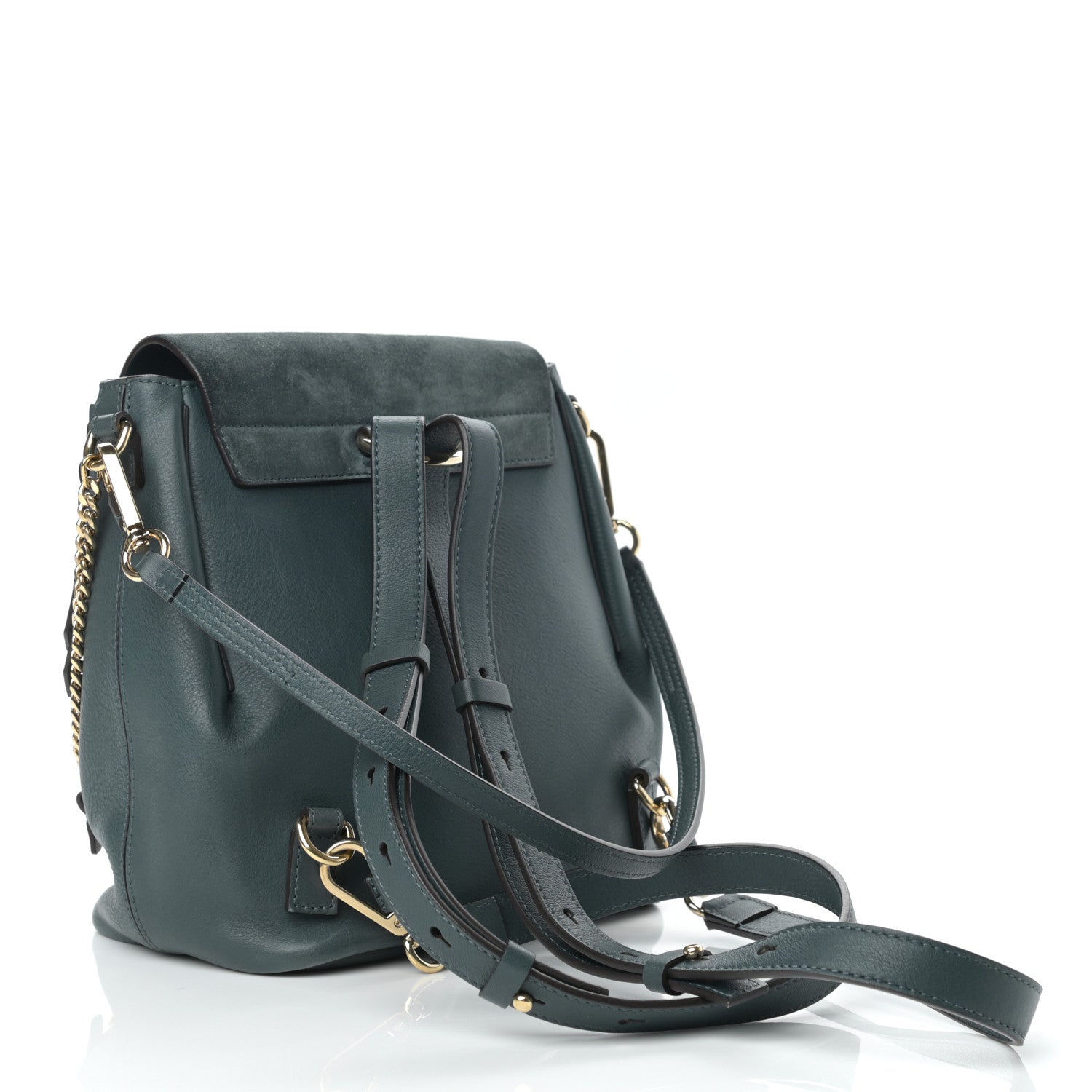 Chloe Suede Calfskin Small Faye Backpack Silver Blue 3 of 17