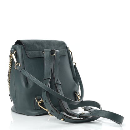 Chloe Suede Calfskin Small Faye Backpack Silver Blue 3 of 17