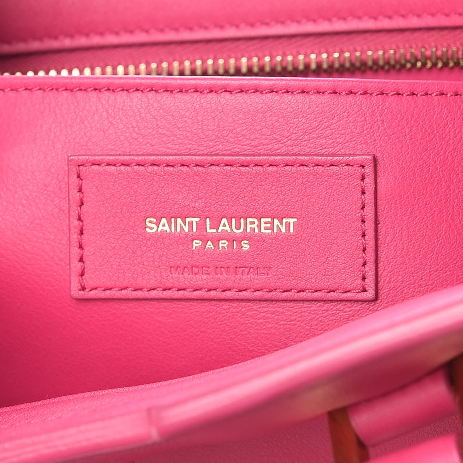 Saint Laurent Calfskin Monogram Baby Cabas Fuchsia 9 of 10